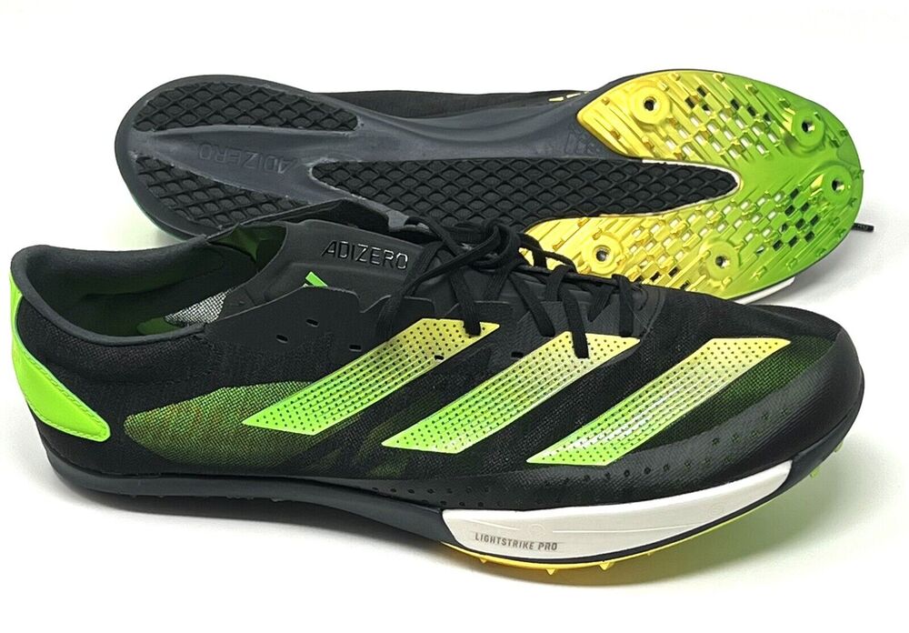 Adidas ADIZERO AMBITION Track Spikes Shoes Mens Sz 13 GY8401 Black Solar Green